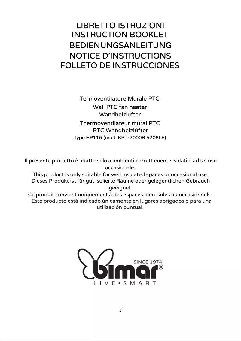 Image de la première page du manuel de l'appareil HP116