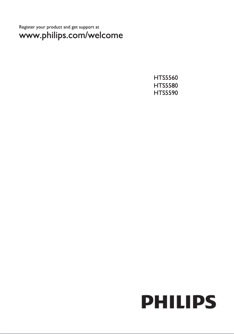 Page n°1 - Manuel utilisateur Philips HTS5590