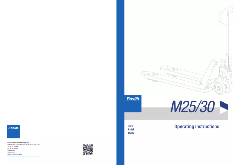 Page n°1 - Manuel utilisateur Eoslift M25NS