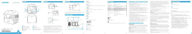 Page 1 de la notice Manuel utilisateur Anker PowerHouse 521 256Wh