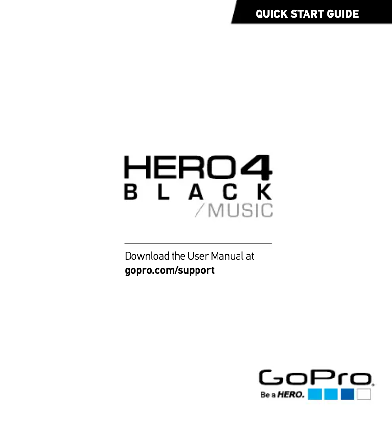 Page n°1 - Guide de démarrage rapide GoPro Hero 4 Black