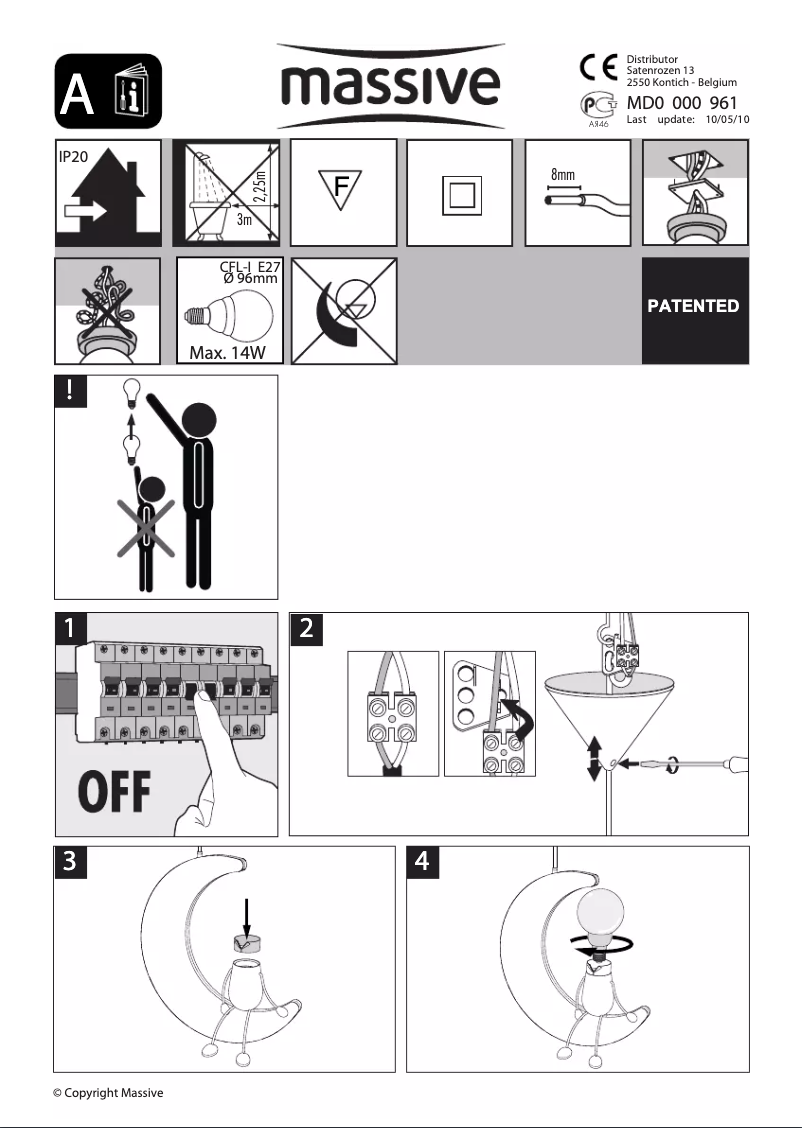 Page n°1 - Manuel utilisateur Massive Kico 40092/34/10