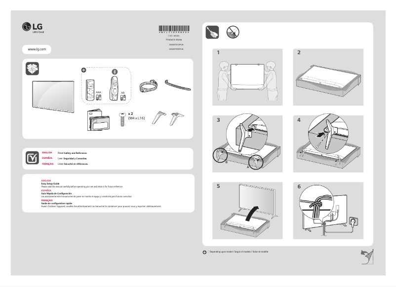 Image de la première page du manuel de l'appareil 43UM6950DUB