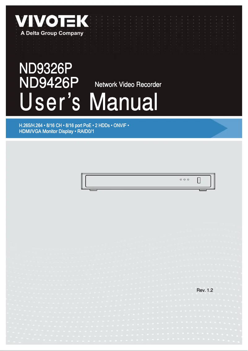 Image de la première page du manuel de l'appareil ND9326P