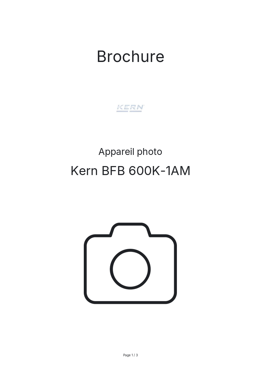 Image de la première page du manuel de l'appareil BFB 600K-1AM