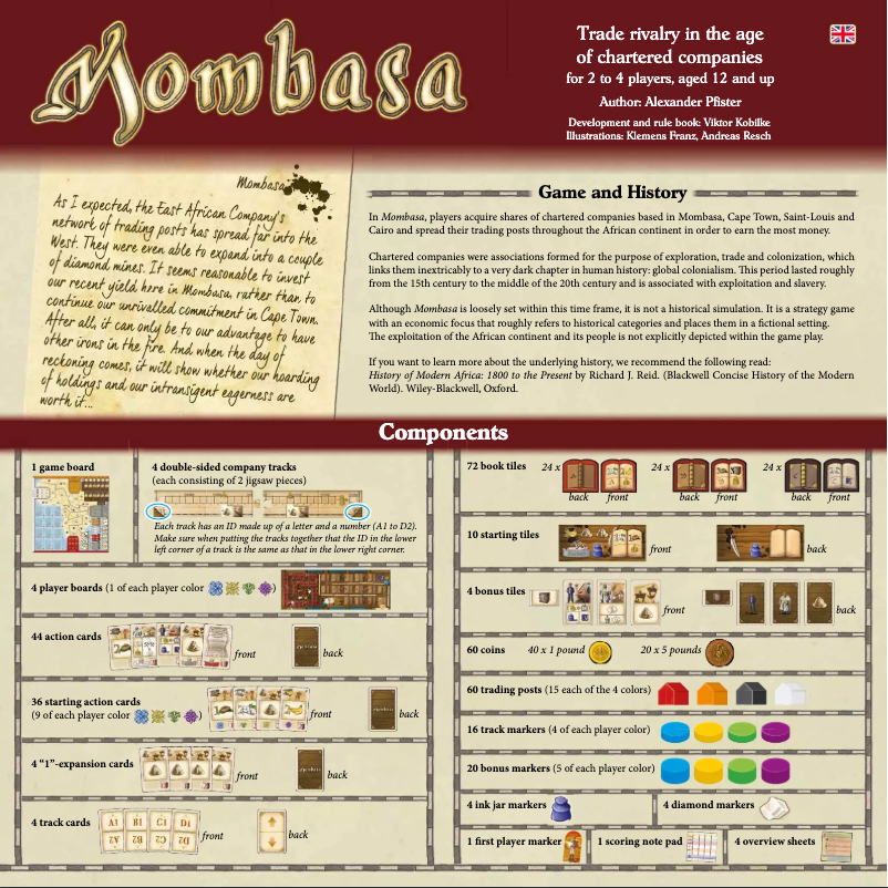 Image de la première page du manuel de l'appareil Mombasa