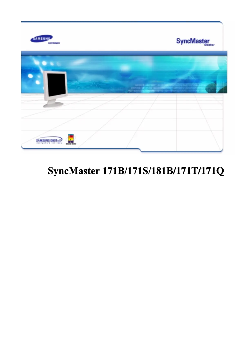 Página 1 del manual Manual de usuario Samsung SyncMaster 171T