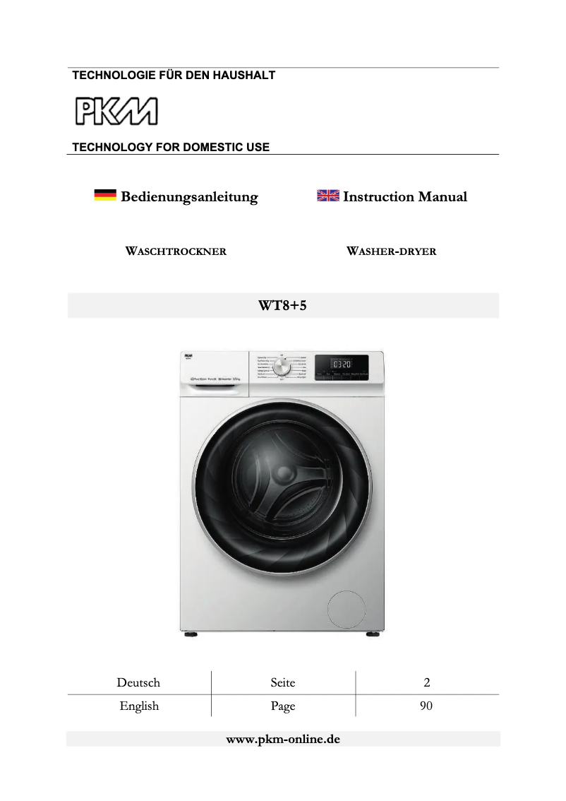 Page 1 de la notice Manuel utilisateur PKM WT8+5