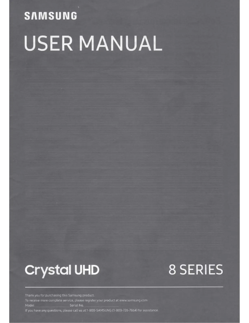 Image de la première page du manuel de l'appareil UN43TU8000