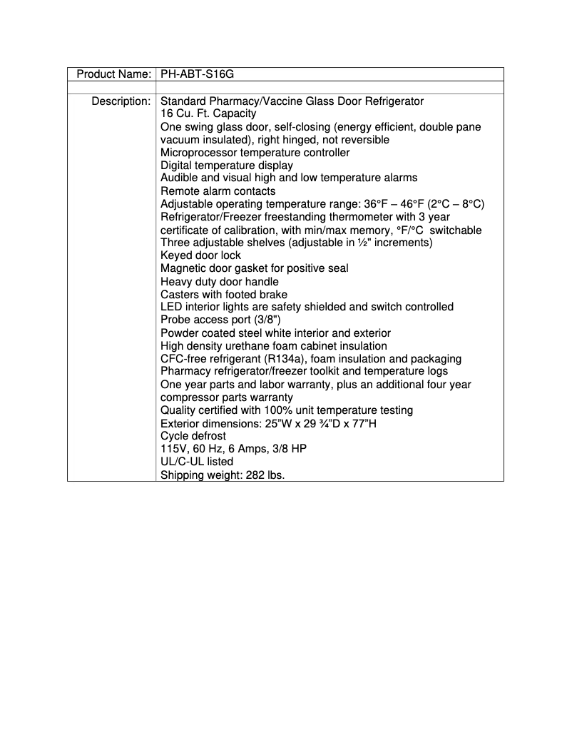 Page 1 de la notice Manuel utilisateur American BioTech Supply PH-ABT-S16G