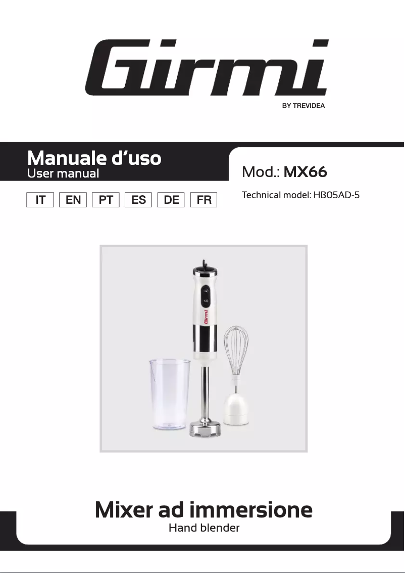 Image de la première page du manuel de l'appareil MX66