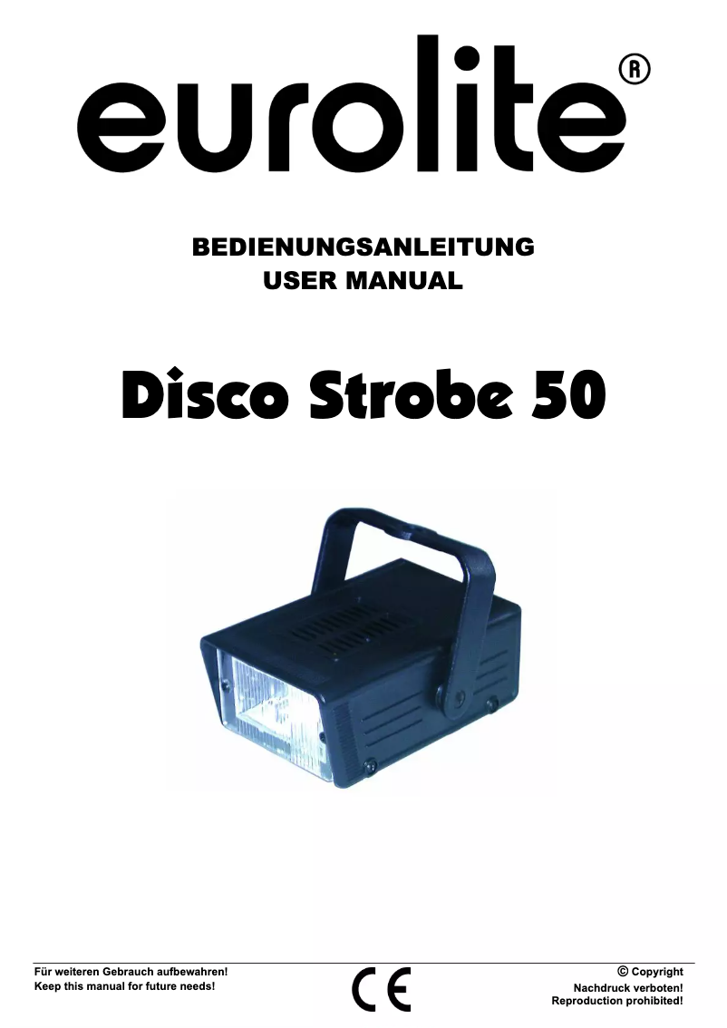 Imagen de la primera página del manual del dispositivo Disco Strobe 50