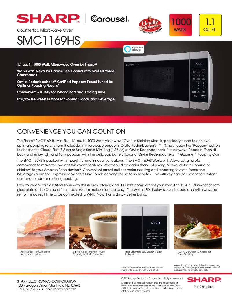 Page n°1 - Fiche technique Sharp SMC1169HS