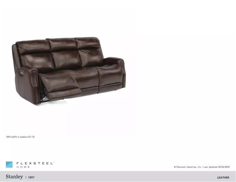 Page n°1 - Manuel utilisateur Flexsteel Stanley 1897-62PH