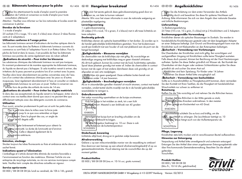 Page 1 de la notice Manuel utilisateur Crivit IAN 069576