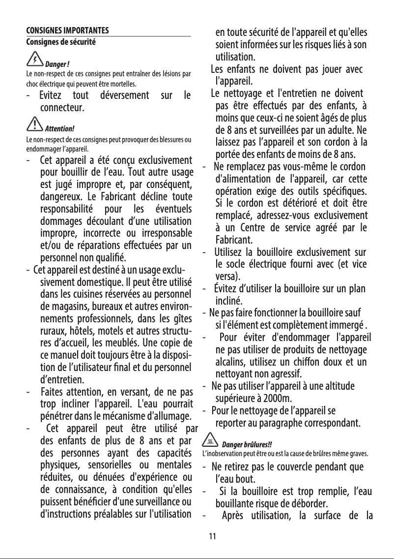 Image de la première page du manuel de l'appareil Distinta KBI 2001