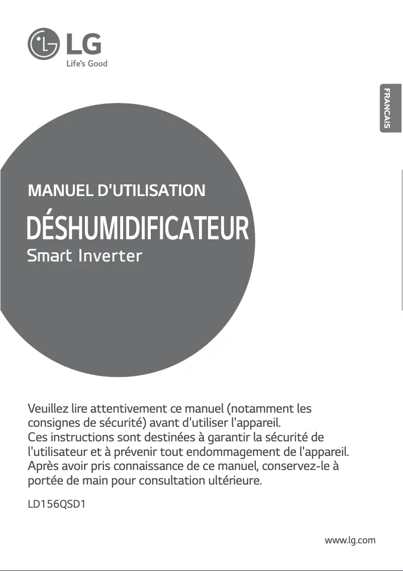 Page 1 de la notice Manuel utilisateur LG LD156QSD1