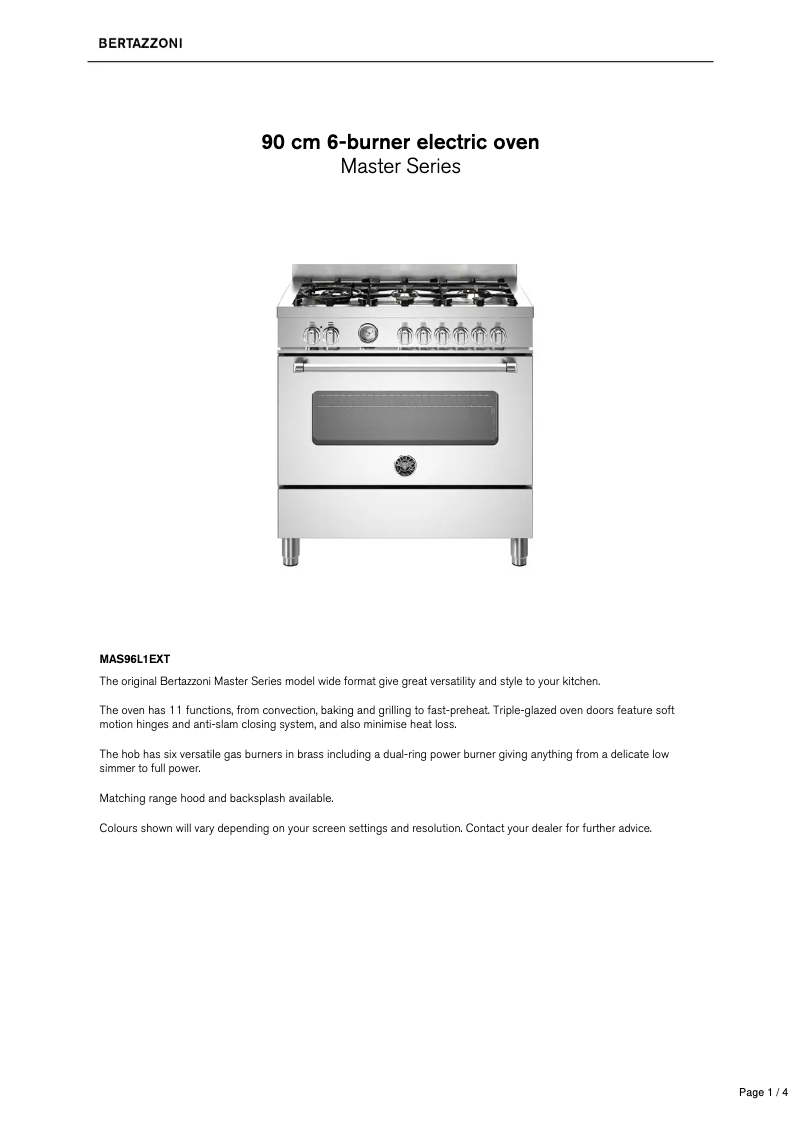 Image de la première page du manuel de l'appareil MAS96L1EXT