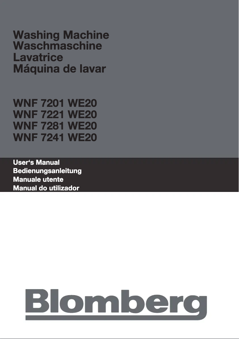 Page n°1 - Manuel utilisateur Blomberg WNF 7201 WE20