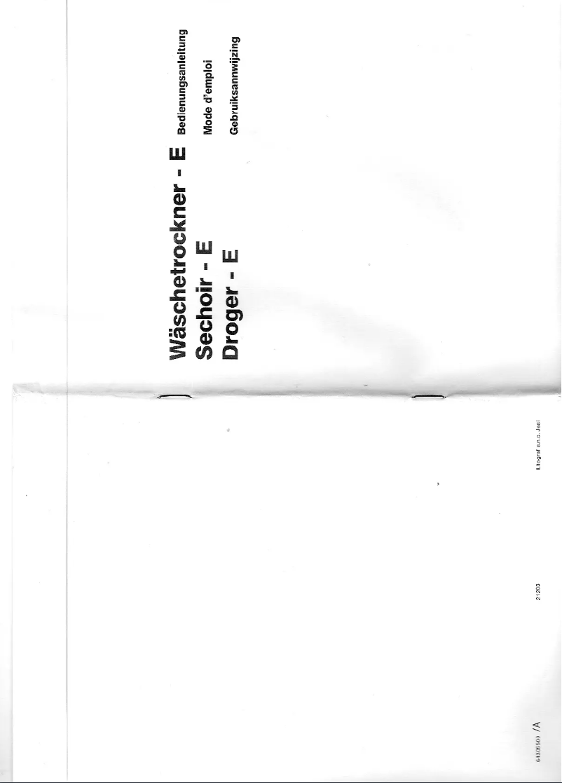 Image de la première page du manuel de l'appareil TR 7501 E
