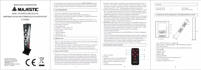 Image de la première page du manuel de l'appareil TS-84 BT