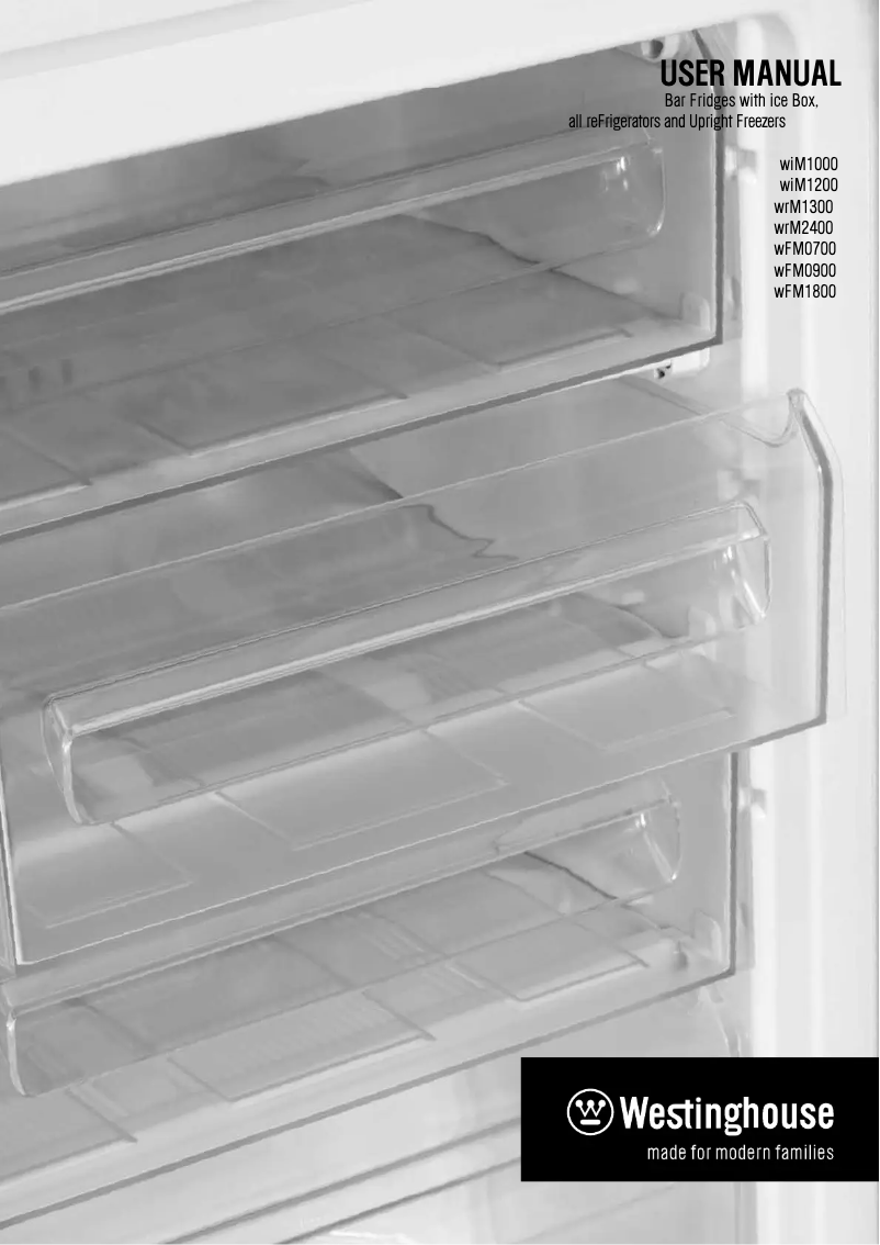 Page 1 de la notice Manuel utilisateur Westinghouse WRM2400WC