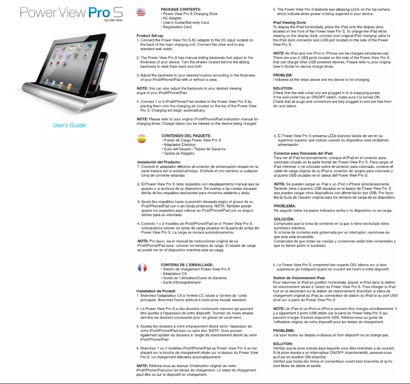 Page 1 de la notice Manuel utilisateur i.Sound ISOUND-4592