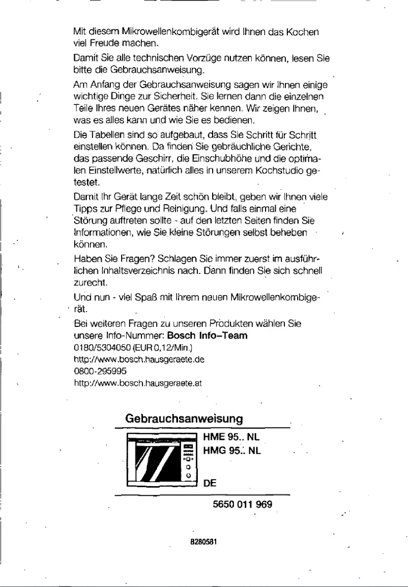 Imagen de la primera página del manual del dispositivo HME9561