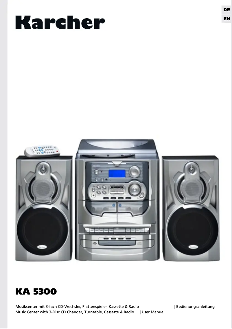 Page n°1 - Manuel utilisateur Kärcher KA 5300