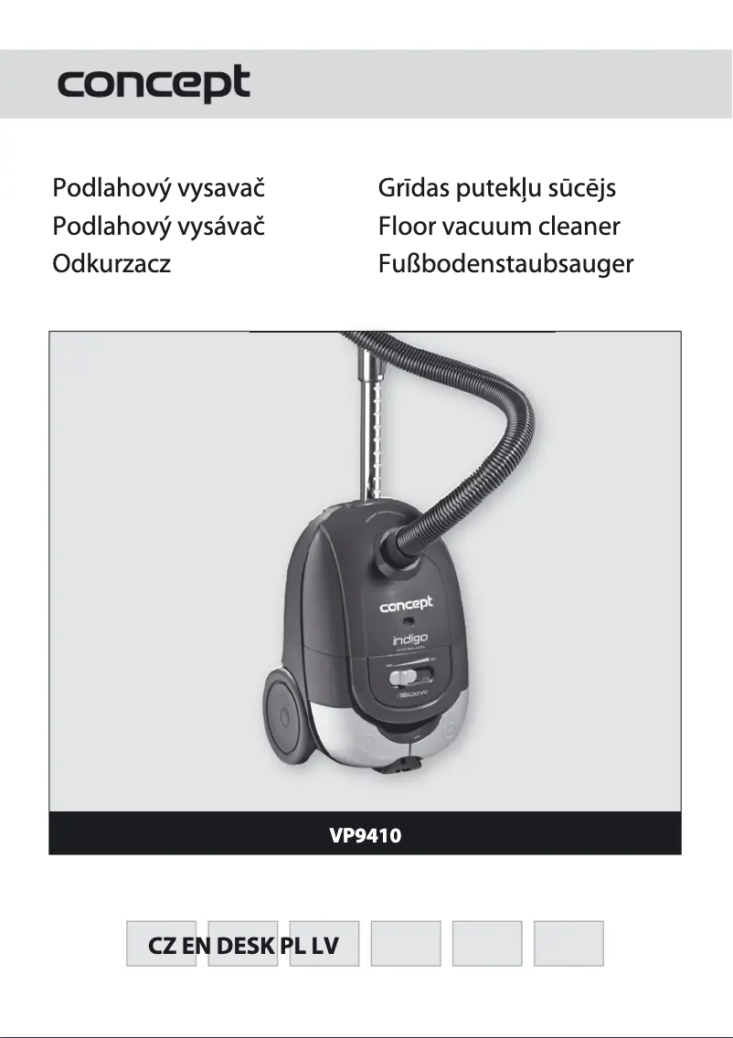 Imagen de la primera página del manual del dispositivo VP-9411