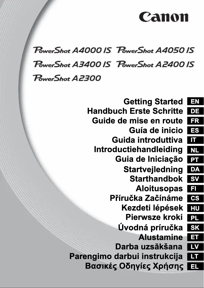 Page 1 de la notice Manuel utilisateur Canon PowerShot A3400 IS