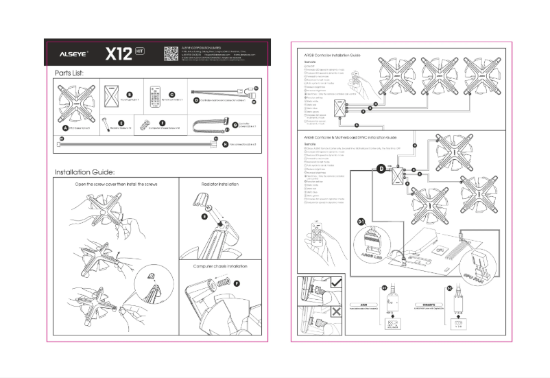 Page n°1 - Manuel utilisateur ALSEYE Xtreme X12 Kit