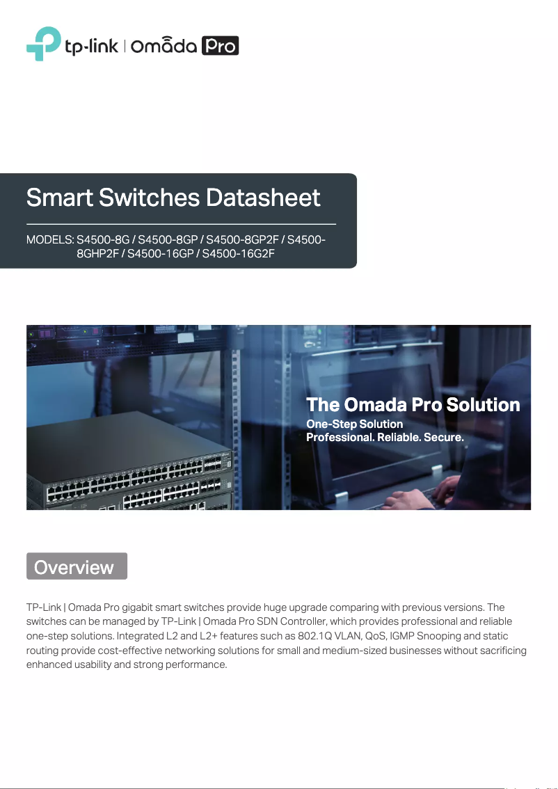 Page n°1 - Guide d'installation TP-Link Omada Pro S4500-8GP