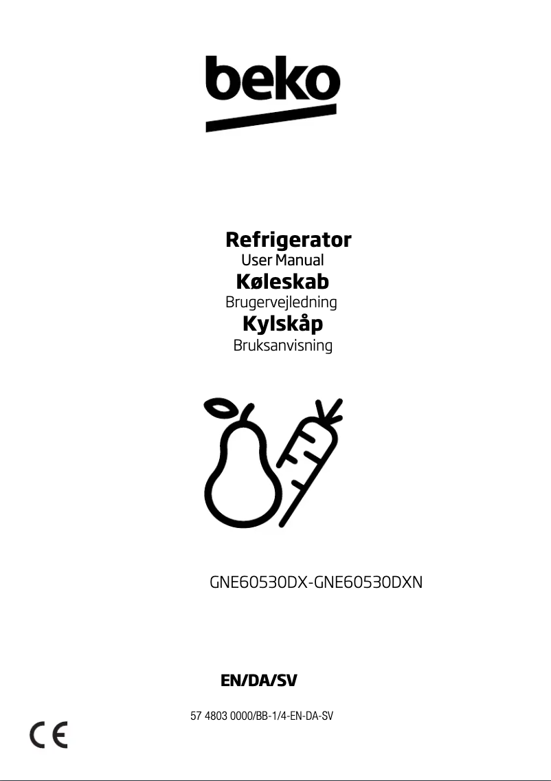 Page n°1 - Manuel utilisateur Beko GNE60530DXN