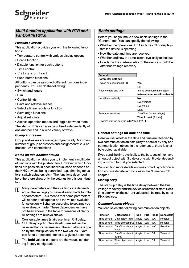 Page n°1 - Manuel utilisateur Schneider WDE002939
