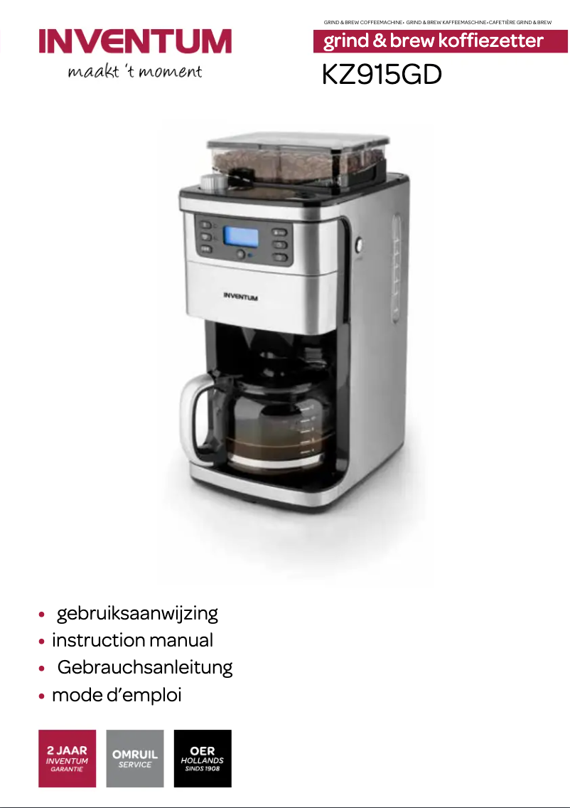 Page n°1 - Manuel utilisateur Inventum KZ915GD