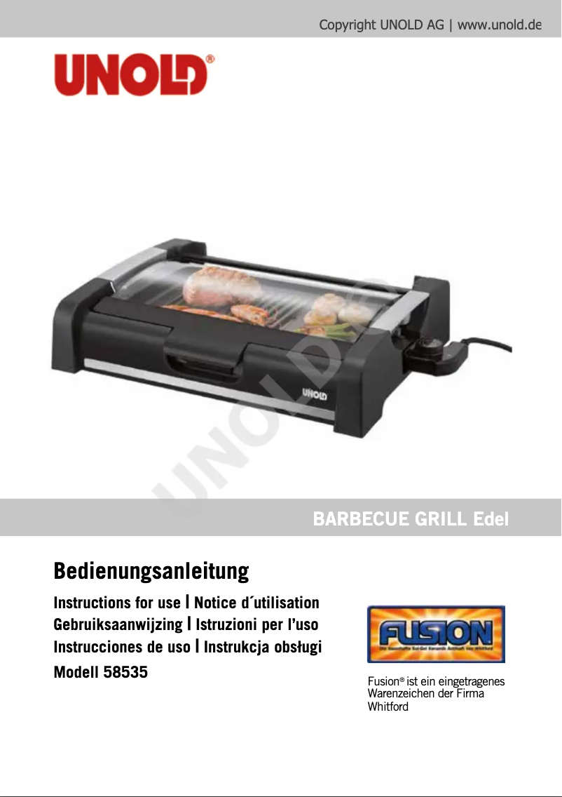 Image de la première page du manuel de l'appareil Edel 58535