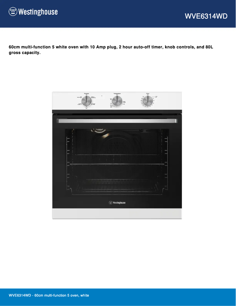 Image de la première page du manuel de l'appareil WVE6314WD