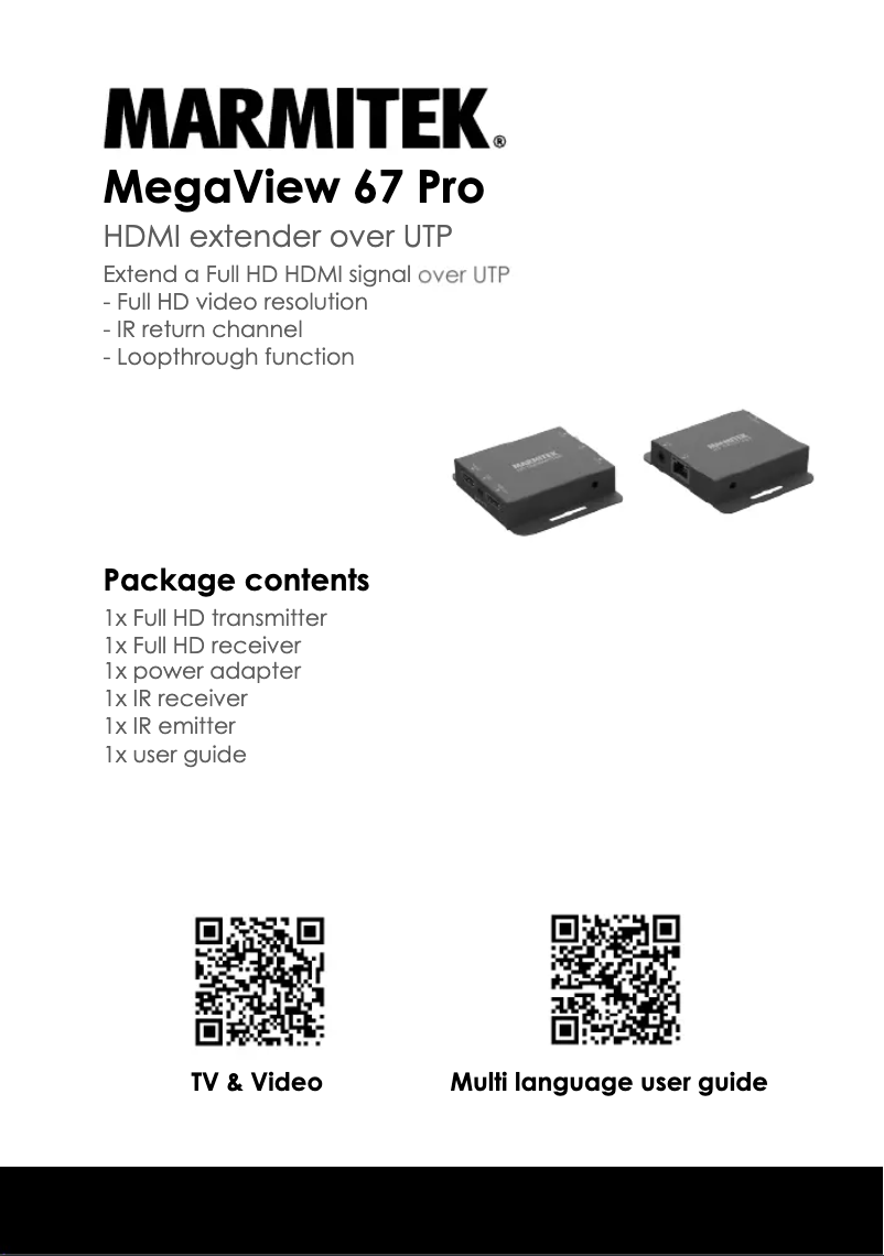 Image de la première page du manuel de l'appareil MegaView 67 Pro