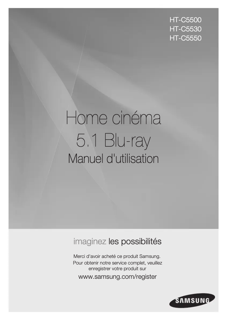 Page 1 de la notice Manuel utilisateur Samsung HT-C5530