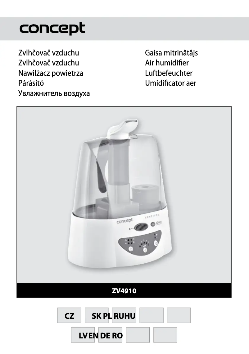 Page 1 de la notice Manuel utilisateur Concept ZV-4910