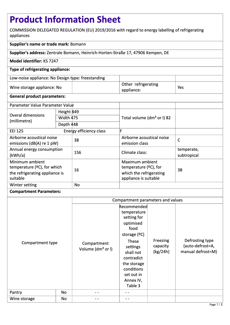 Image de la première page du manuel de l'appareil KS 7247