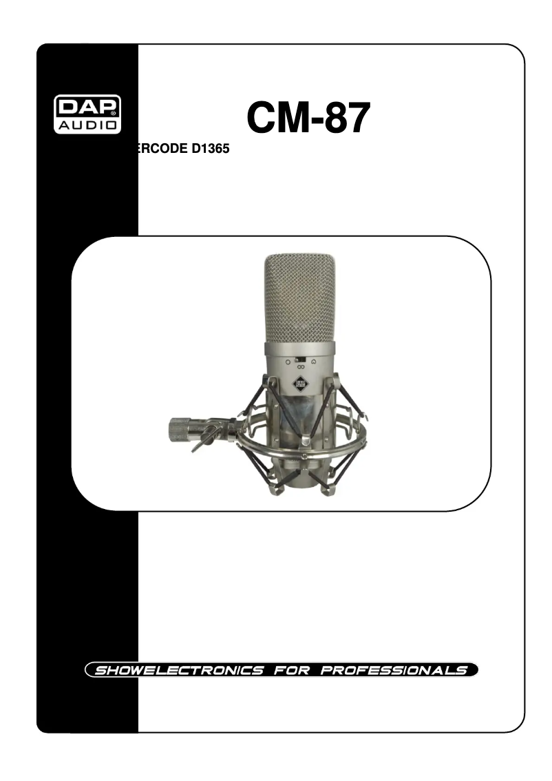 Image de la première page du manuel de l'appareil CM-87