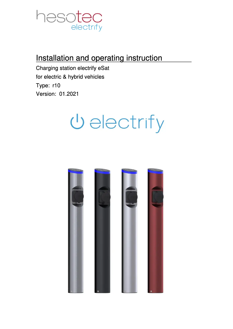 Página 1 del manual Manual de usuario Hesotec electrify eSat r10