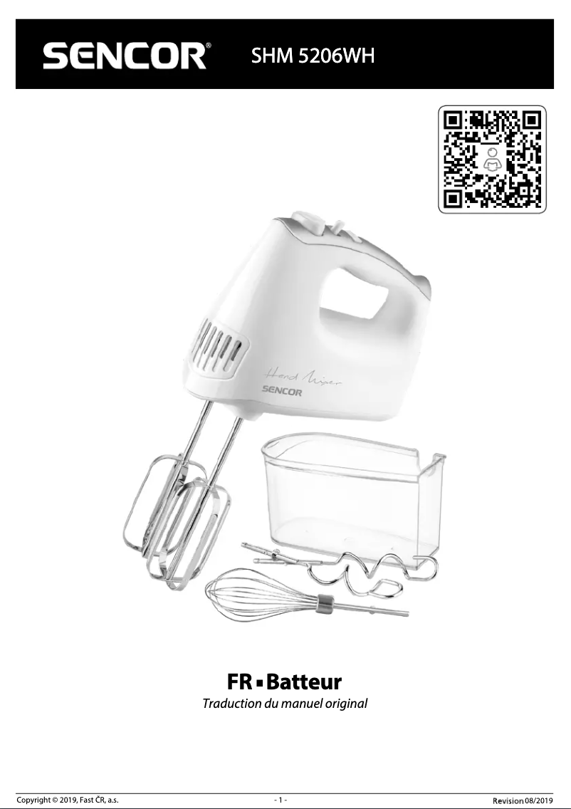 Page 1 de la notice Manuel utilisateur Sencor SHM 5206WH