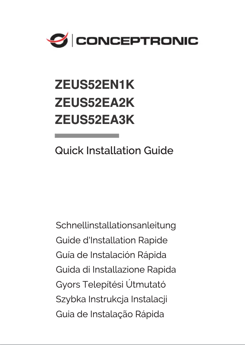 Page 1 de la notice Manuel utilisateur Conceptronic ZEUS52EA2K