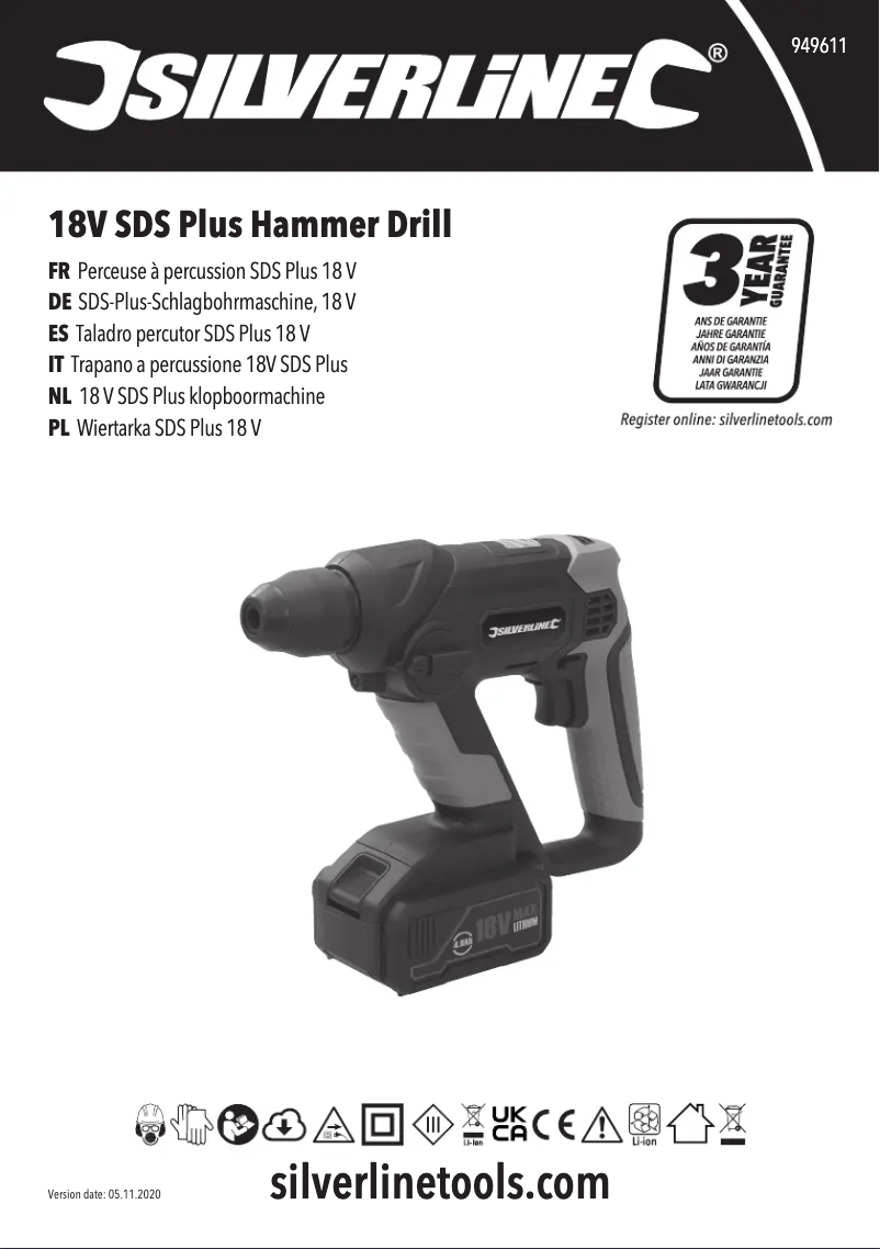 Page 1 de la notice Manuel utilisateur Silverline 949611