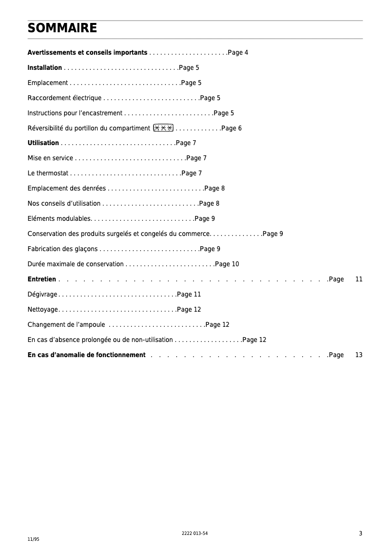Page n°1 - Manuel utilisateur Arthur Martin-Electrolux AR1523I-2