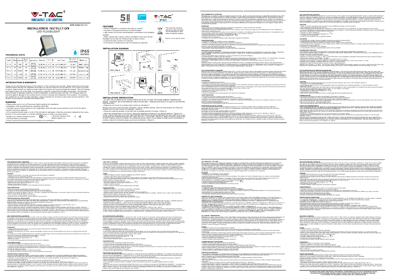 Page 1 de la notice Manuel utilisateur V-TAC VT-272S