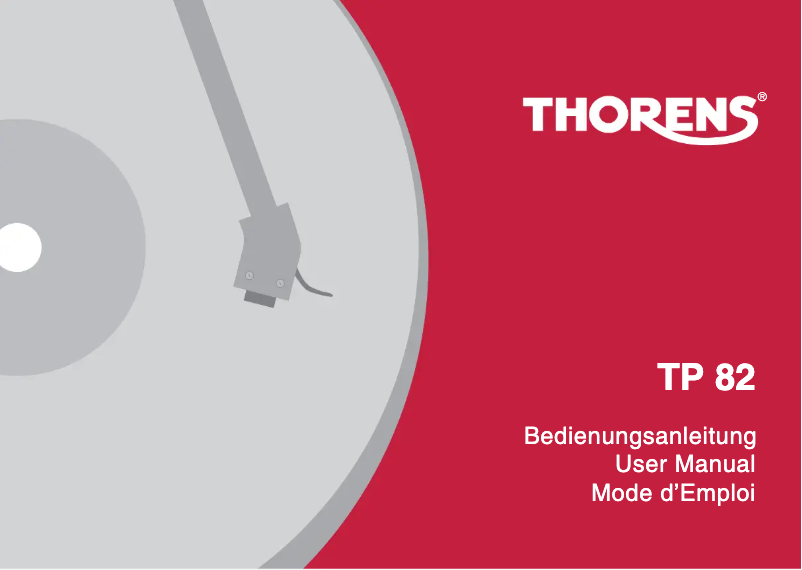 Image de la première page du manuel de l'appareil TP 82